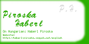 piroska haberl business card